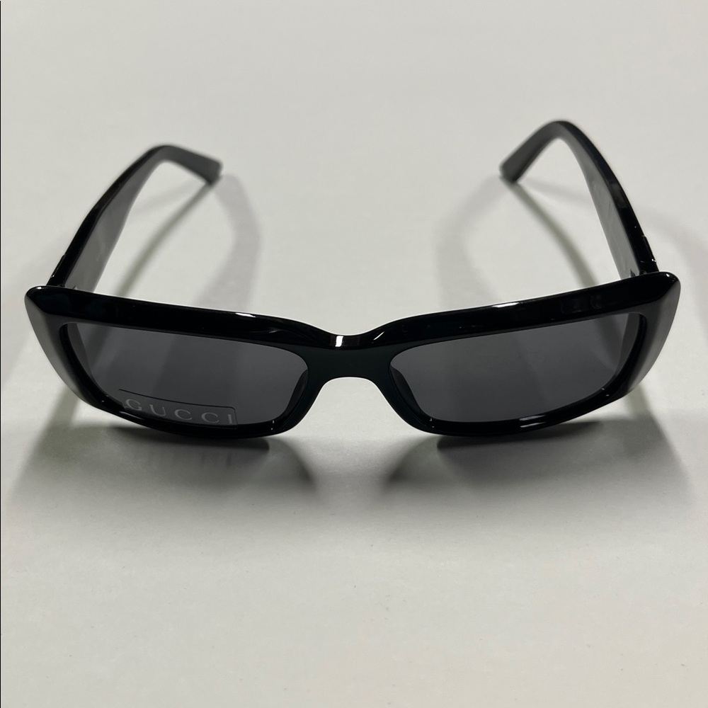 Gucci Black Rectangular Sunglasses - image 11